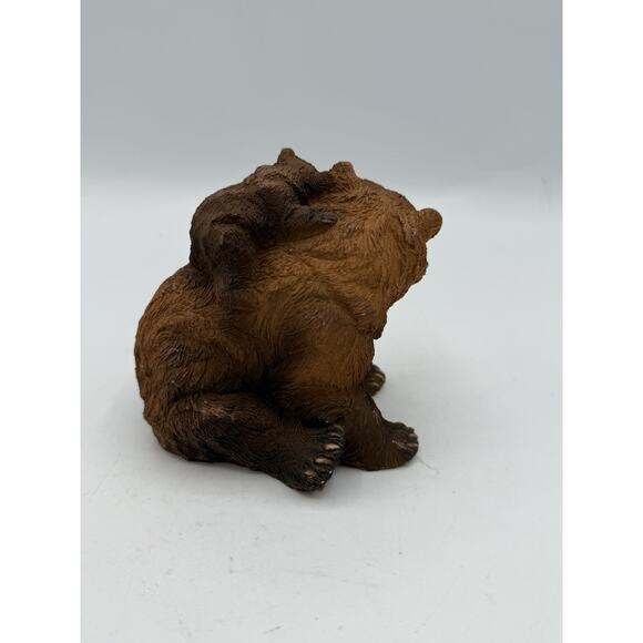 Mama Bear with Cub Figurine Resin or Polystone Brown Animal Statue 3.5” Tall - Picture 3 of 6